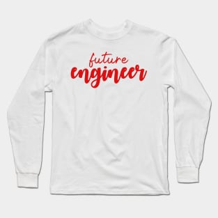 Future Engineer - Red Long Sleeve T-Shirt